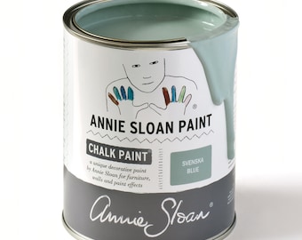 Svenska Blue Annie Sloan Chalk Paint Ltr Covers 150' Water Based for Furniture
