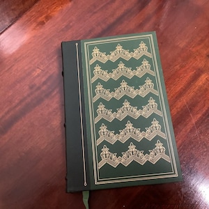 Lord Jim 1/4 Leather Bound Book Joseph Conrad Green Gold Embossed Collector
