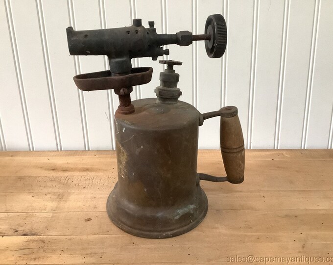 Vintage Hand Held Blow Torch Otto Wood Handle Etsy