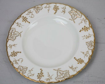 Royal Crown Derby Vine Salat Platte 8 "Weißgold Trauben Bunches Reben