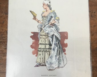 Litho Art Print of Manon Lescaut from G. Puccini's opera Manon Lescaut