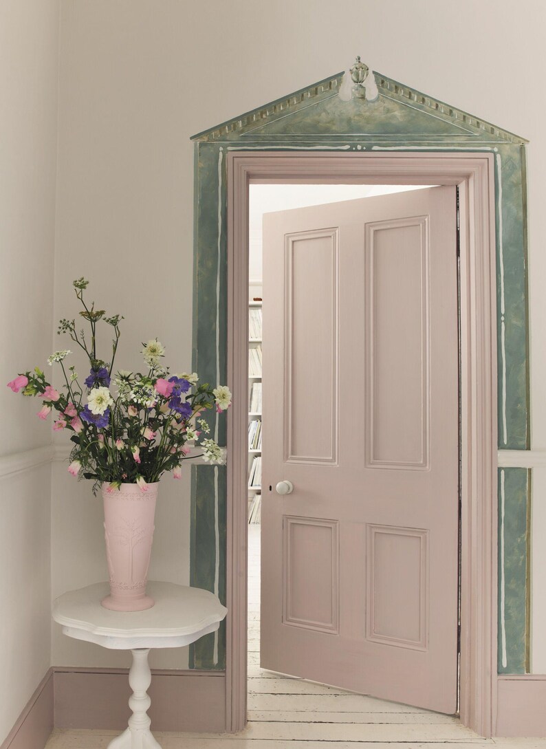Annie Sloan Satin Paint Pointe Silk Light Pink Furniture Paint All in One image 4