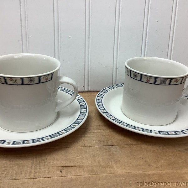 2 Royal Doulton Designs Gallery Coffee Cup Mug or Tea Cup and Saucers 2 sizes