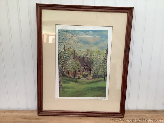 Anne Hathaway's Cottage Print Signed John S Burt 1976