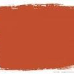 Könnte beinhalten: Ein rechteckiger Farbstreifen in gebranntem Orange mit einem strukturierten, pinselstrichartigen Rand. Die Farbe ist ein warmer, erdiger Ton, der sich für Innen- und Außenanwendungen eignet. Die Farbe scheint matt zu sein.