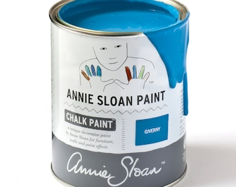 Annie Sloan Chalk Paint Giverny Blue 1 Ltr Water Based Furniture Paint Covers 150'