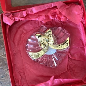 Vintage Gorham glass ornament &quot;Our First Christmas&quot;