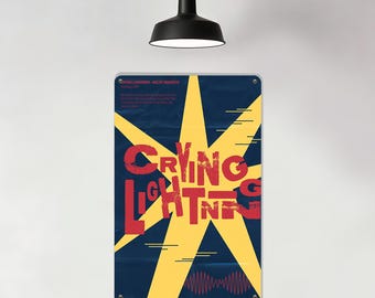 Crying Lightning Blechschild, Arctic Monkeys Schilder, Gelbes Starburst-Metallblech, Indie-Rock-Poster, Retro Musikschild, Alex Turner