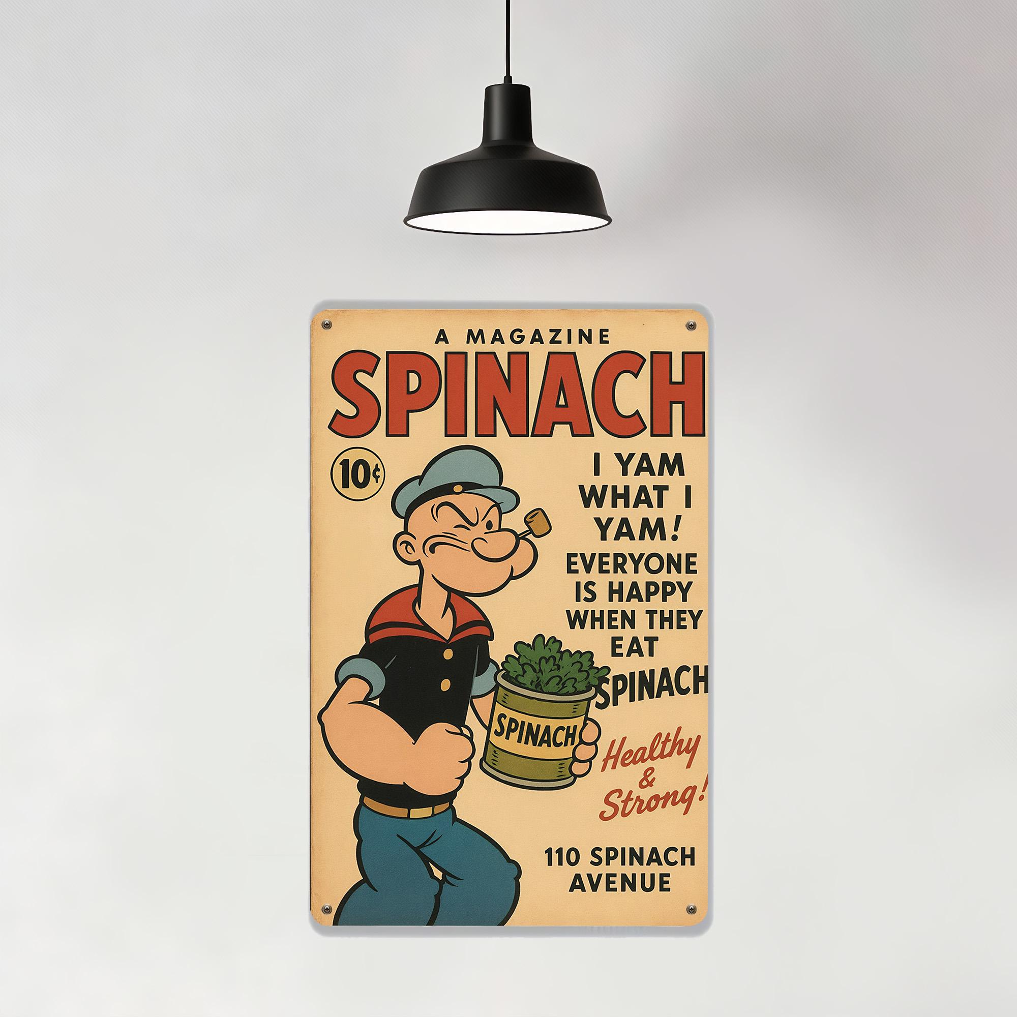 Popeye Spinach Can - Etsy