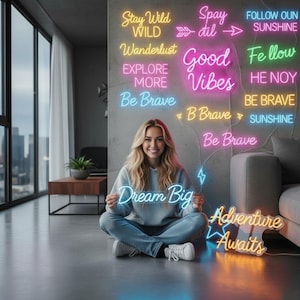 Handmade Custom Neon Sign | Name Neon Sign | LED Neon Sign | Neon Sign | Neon Sign Bedroom | Room Decor | Wall Decor
