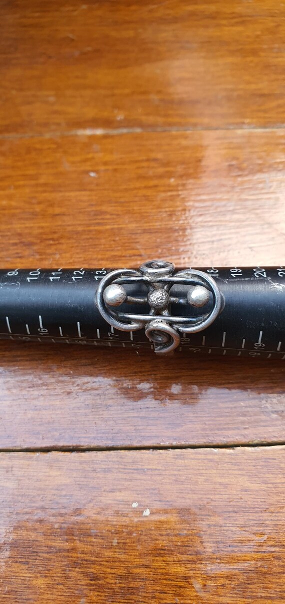 Vintage Sterling Silver Statement Ring – Bold Boh… - image 3