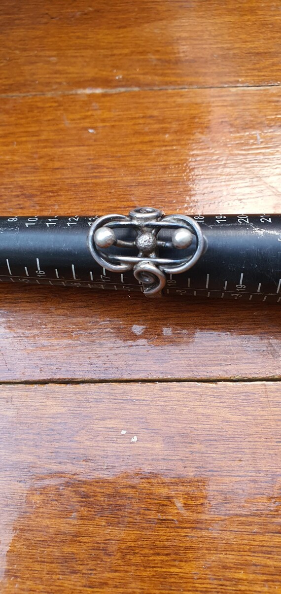 Vintage Sterling Silver Statement Ring – Bold Boh… - image 6