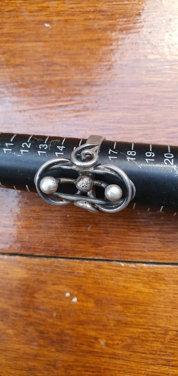 Vintage Sterling Silver Statement Ring – Bold Boh… - image 2