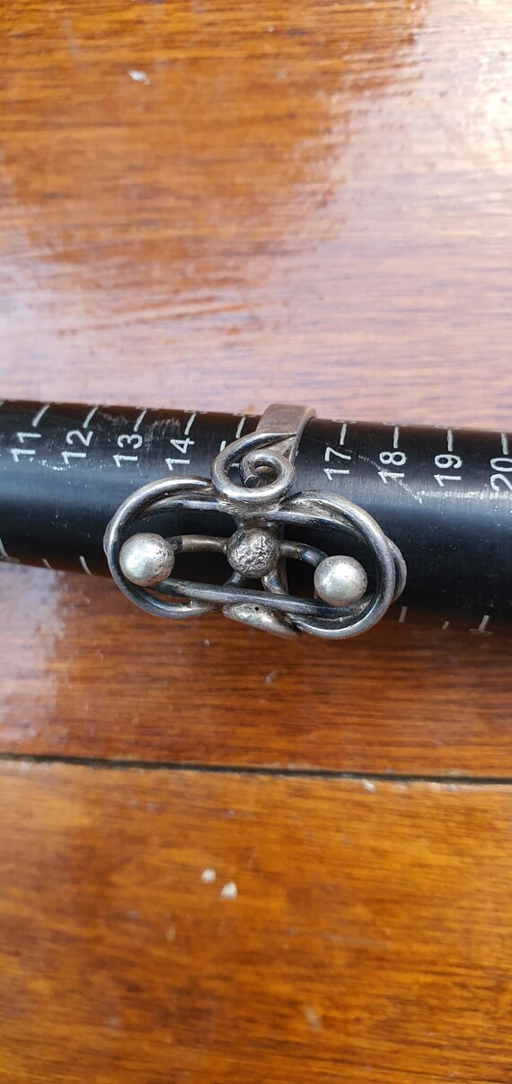 Vintage Sterling Silver Statement Ring – Bold Boh… - image 5