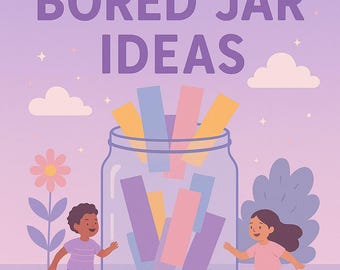 Summer Bored Jar Ideas for Kids - Printable Screen Free Activities - Instant Download PDF