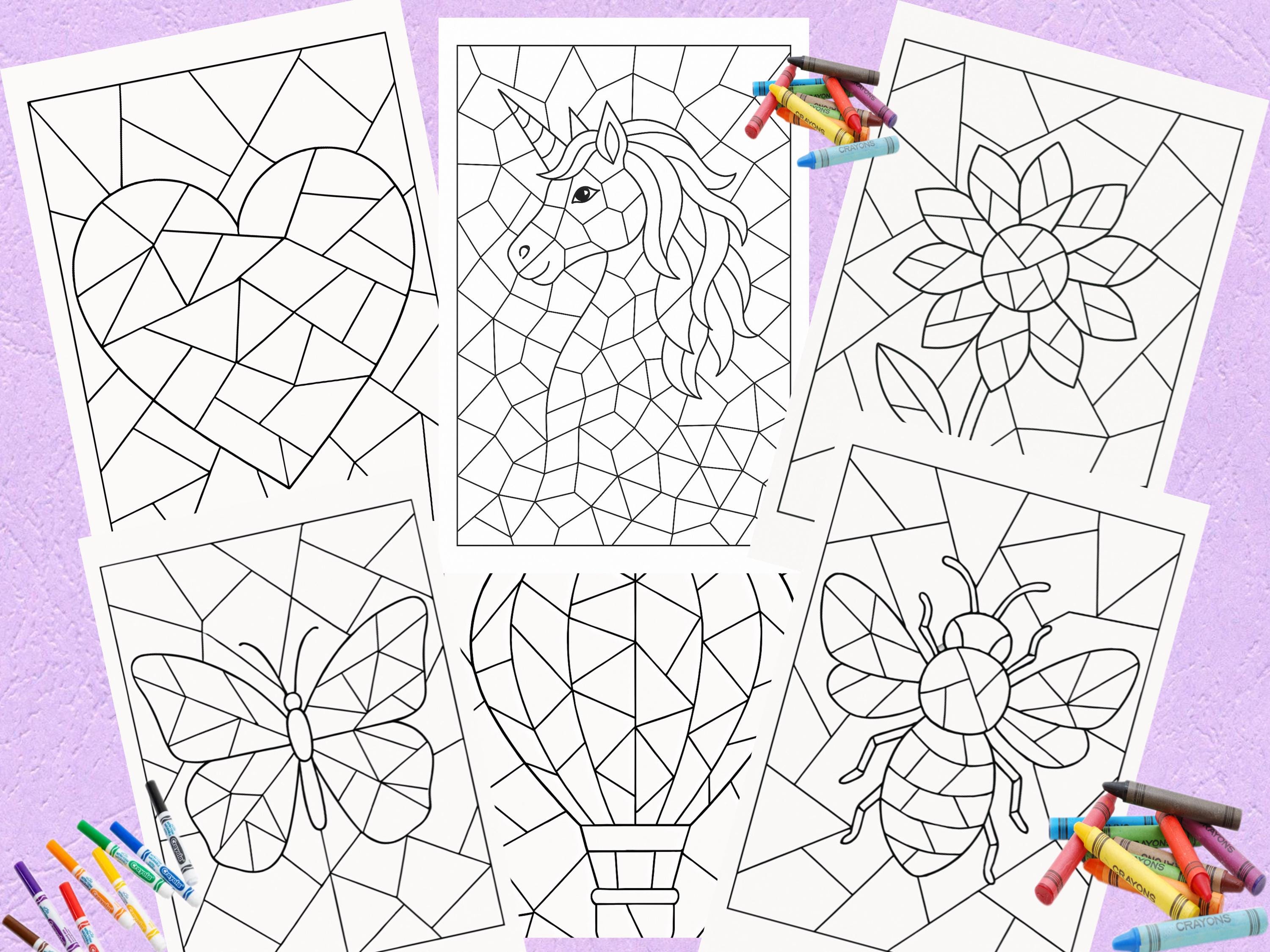 mosaic drawings to color – Image 3