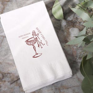 Personalized Bride Vibes Only Cocktail Napkins, Bridal Shower Bachelorette Party Decor
