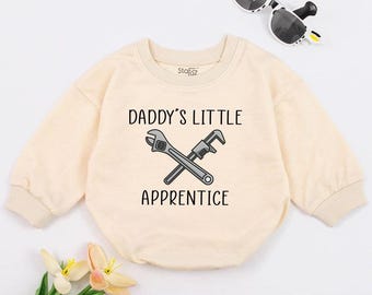 Future Plumber Baby Romper, Daddy's Apprentice Wrench Bodysuit