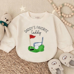 Daddy's Favorite Caddy Bubble Romper, Summer Romper, Funny Father's Day Toddler Clothes, Golf Baby Boy Outfit