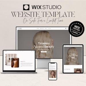 Luxe Hair Wix Studio Template: Salon & Spa Responsive Website