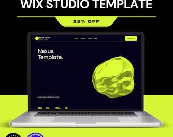 Sleek Dark Wix Studio-sjabloon: responsief websiteontwerp