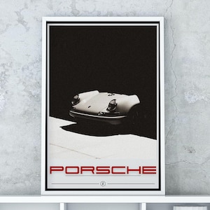 Decorazione murale stampabile Porsche 911 d&#39;epoca - Poster minimalista di lusso per auto, ideale per la tua caverna, garage e ufficio - Download digitale - Decorazione auto d&#39;epoca