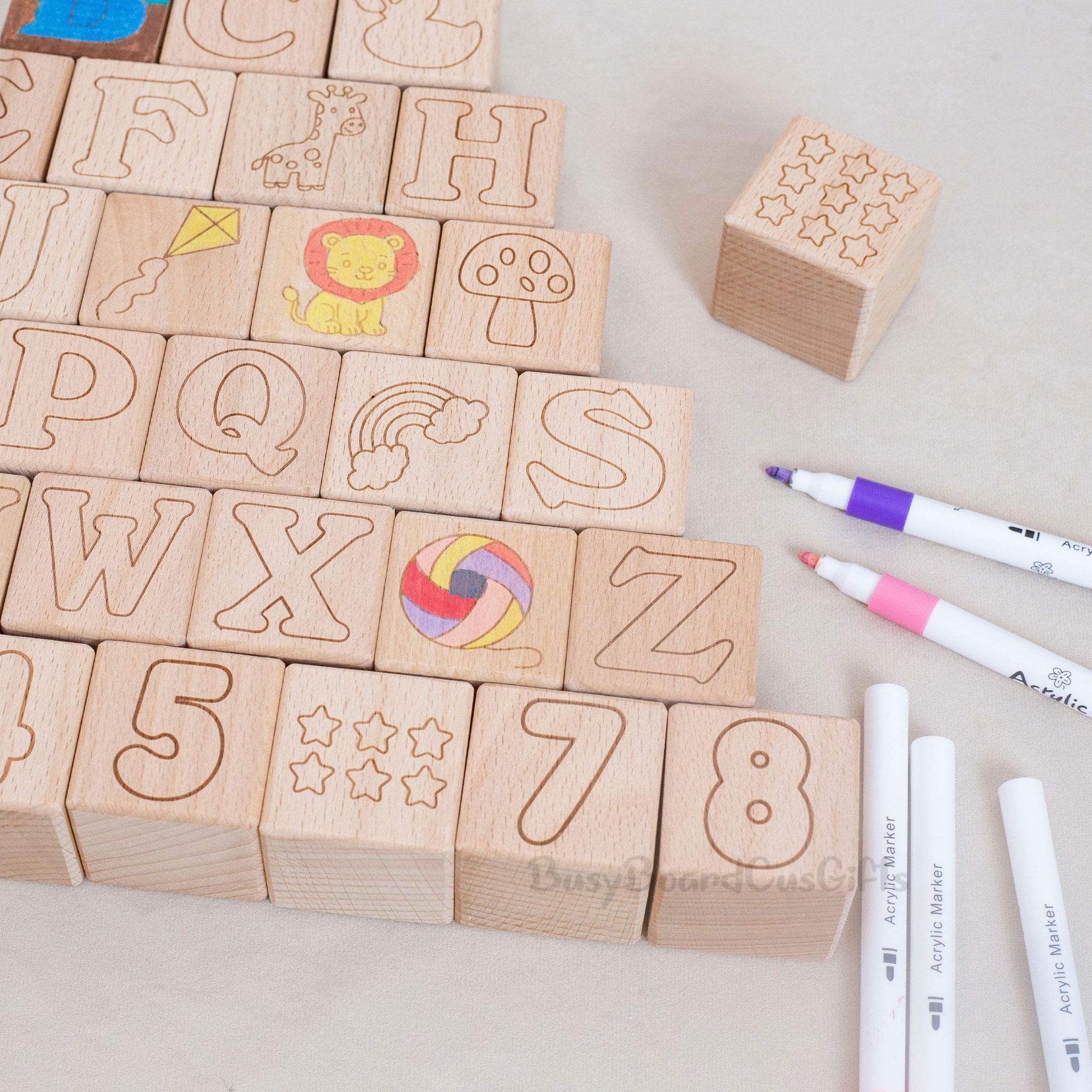 Name Block Letters Personalized Baby Blocks, Nursery Name Block Letters, Painted Wooden ...
