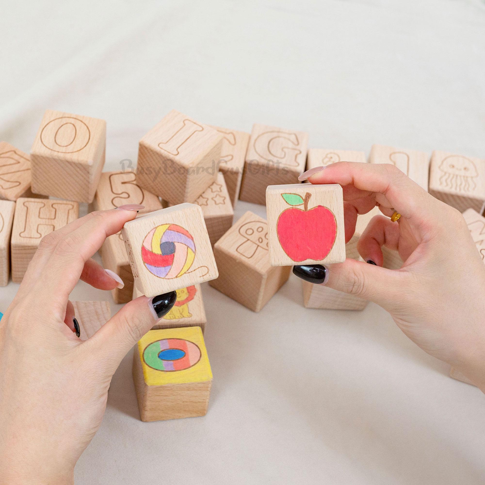 Name Block Letters Personalized Baby Blocks, Nursery Name Block Letters, Painted Wooden ...