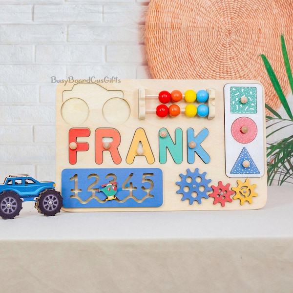 Colorful Educational Toy with Name,Perfect for Preschoolers,Educational Toy,Baptism Baby Keepsake,Easter Baby Gift,New Baby Gifts