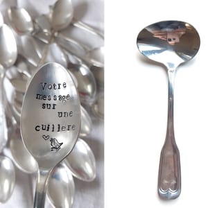 Cuillère à BOUILLIE en inox personnalisée avec votre message. image 1