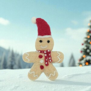 Handmade Felted Ginger Bread Man