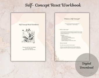 Printable Self-Concept Workbook | concept Printable | Journal | Mindset Workbook | Shadow Work | Self-Discovery | Personal Growth