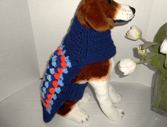 granny square dog sweater