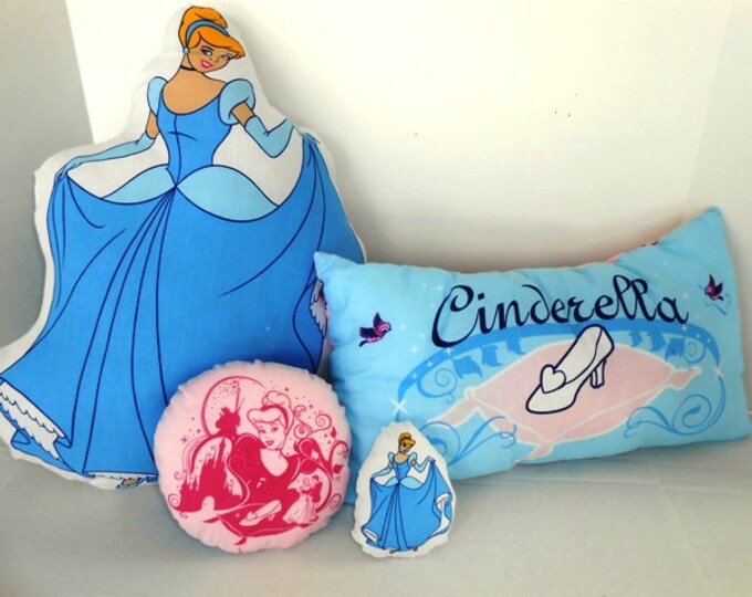 Disney Character Pillow Sets Cinderella Includes 3 Pillows and 1 Pocket Pal Offered by Kams