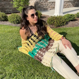 Poncho BOHO Style Versatile Summery Poncho Crochet by Kams-store.com