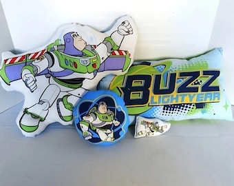 Buzz Lightyear Pillow Set: Toy Story Decor, Handmade Cotton Pillows