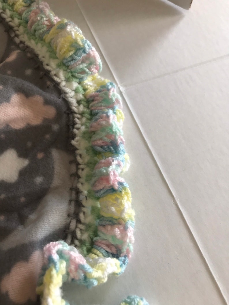 Baby Fleece Gray Pink White Receiving Blankets With Pretty Etsy