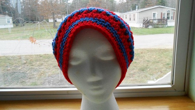 Patriotic Spirit Hat Slouchy Beanie Hat Hand Made Crocheted by - Etsy