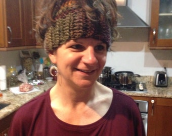 Messy bun hat or Ponytail Hat hand crochet by kams-store.com