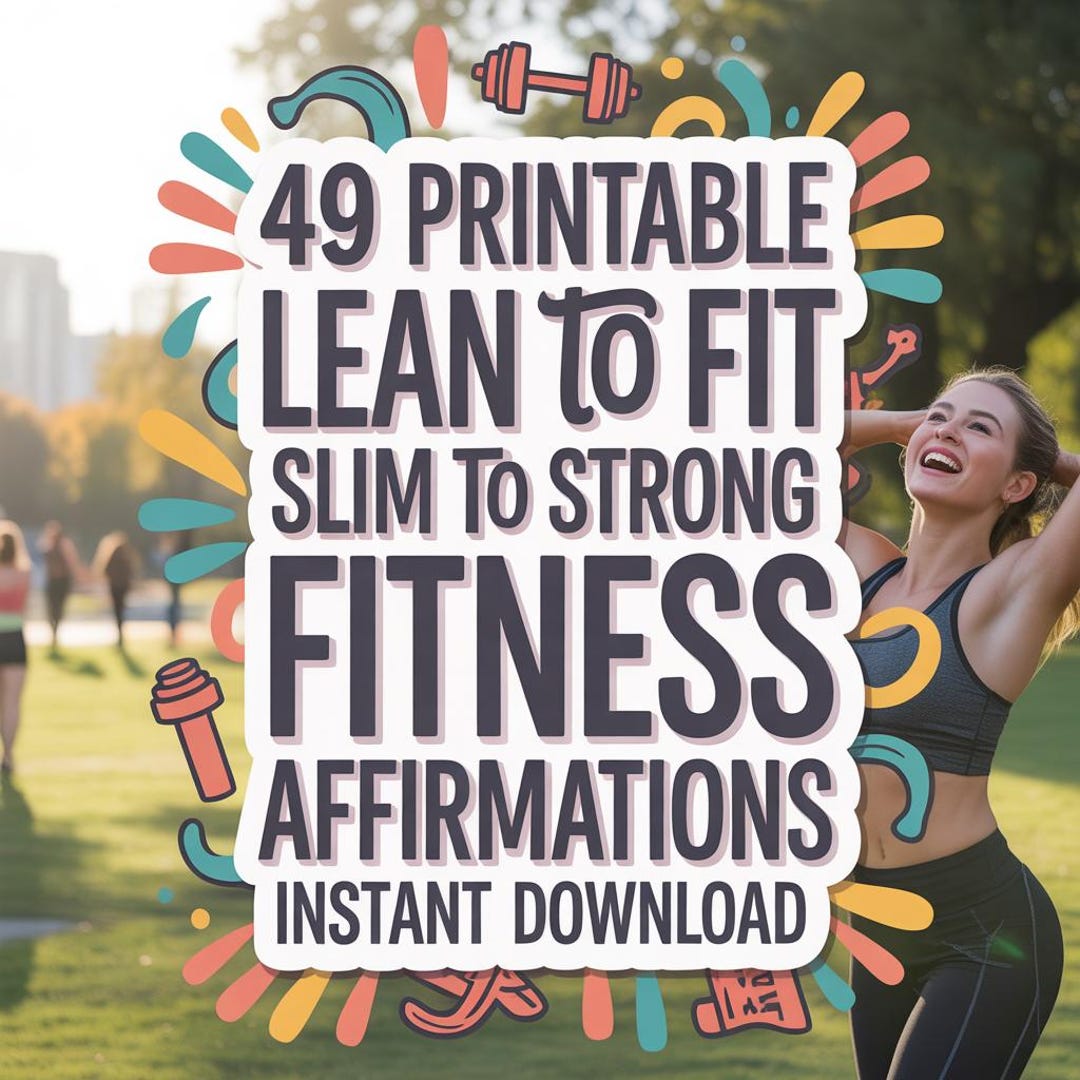 49 Printable Lean to Fit - Slim to Strong Women Fitness Affirmations ...