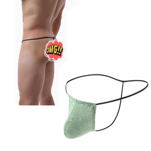 Men’s Invisible String Thong Underwear, Minimal T-Back Sexy Design, Men’s Ultra Sexy Micro String Thong with Elastic Strap, underwear