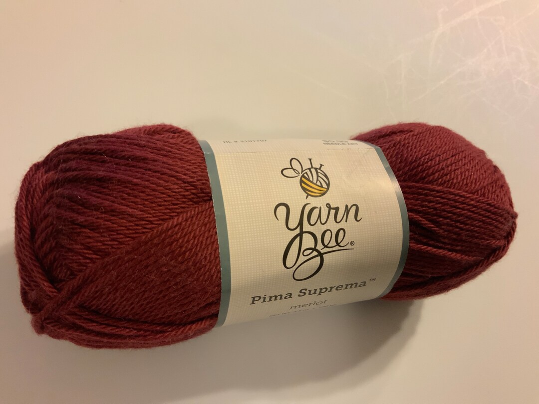 1 Yarn Bee Yarn Pima Suprema Color Merlot Etsy