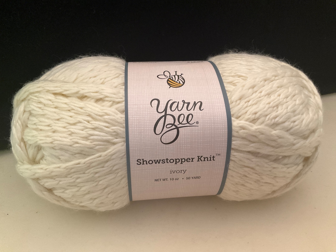 1 Yarn Bee Showstopper Knit Color Ivory Etsy