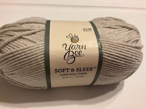 1 Yarn Bee Yarn Soft & Sleek Color Light Gray 