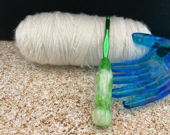 Handmade K/6.50mm Susan Bates Hook, Acrylic Crochet Hook Handle