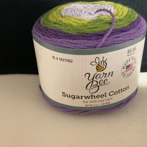 Hobby Lobby Yarn Bee Sugarwheel Cotton Cake 3 Light DK Double Knitting 5 Oz  335 Yds Many Discontinued Assorted Colors Self Striping 