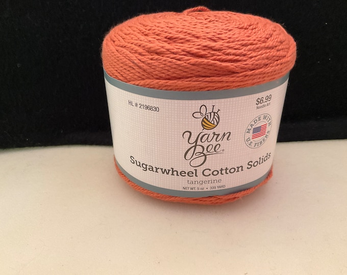 1 Yarn Bee Yarn Sugarwheel Cotton Solids Yarn Color Tangerine Etsy