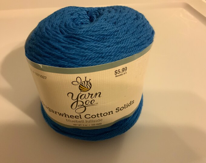 1 Yarn Bee Yarn Sugarwheel Cotton Solids Yarn Bluebell Hillside Etsy