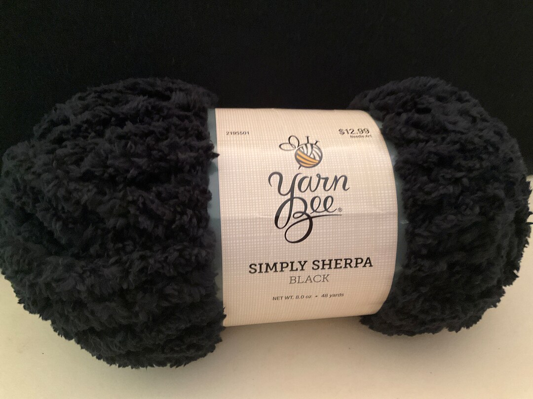 1 Yarn Bee Simply Sherpa Color Black Etsy