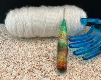 Handmade B/2.25mm Susan Bates Crochet Hooks: Wood/Acrylic Handle